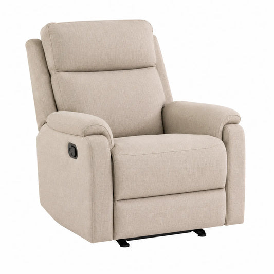 Stoff-Polstersessel Verstellbar Beige