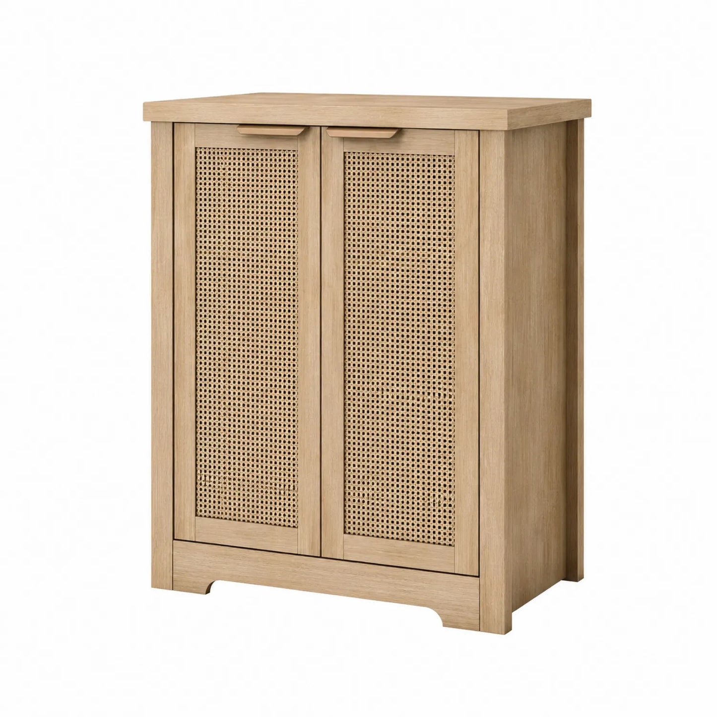 Kommode aus Eichenholz mit Rattan-Verkleidung 80x40x100 cm