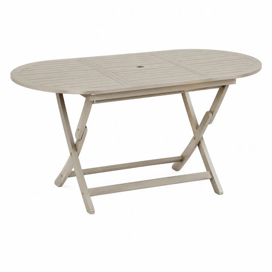 Beiger Holztisch klappbar 160x85 cm