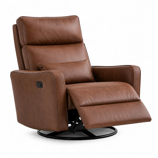 Verstellbarer Relaxsessel aus Kunstleder Braun